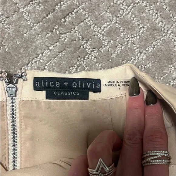 Alice + Olivia Beige Pleated Mini Skirt - Picture 2 of 3
